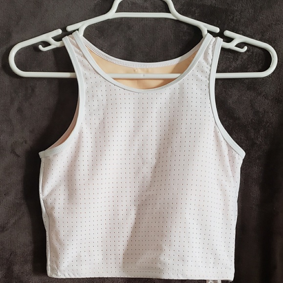 SOLD White crop top midi bra - Picture 3 of 8